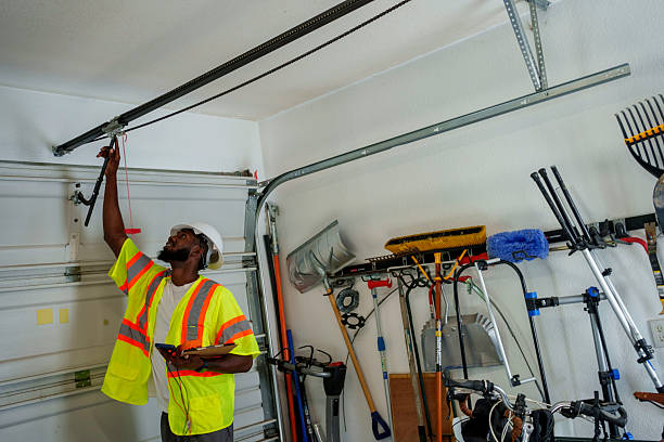 Professional Garage Door Panel Replacement technician working in Fairview, UT